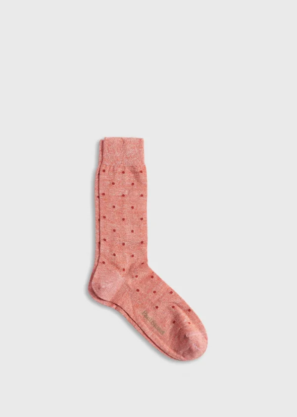Linen Mélange Dotted Sock