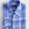 Linen Multicolor Plaid Sport Shirt