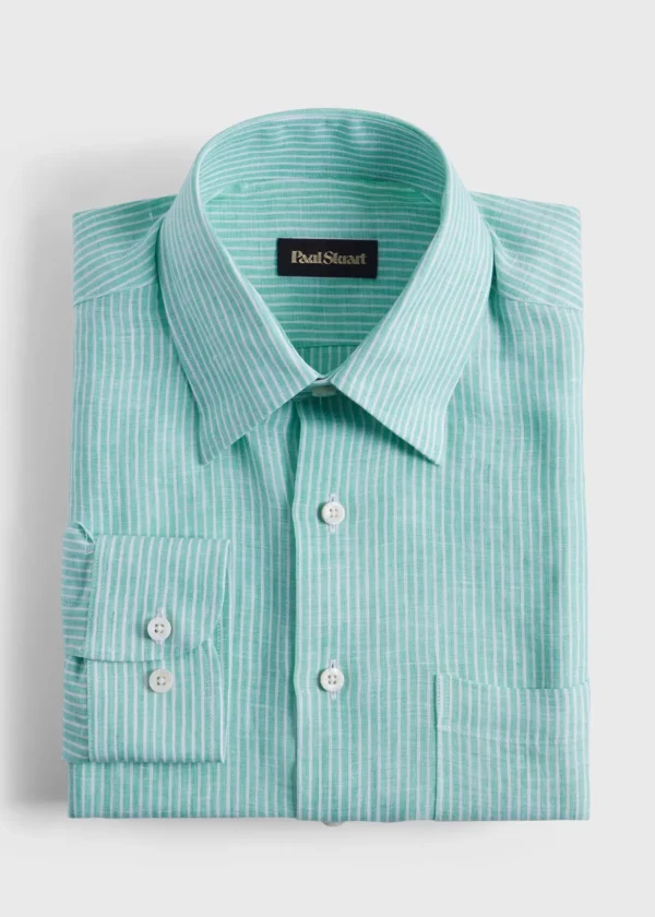 Linen Pencil Stripe Sport Shirt