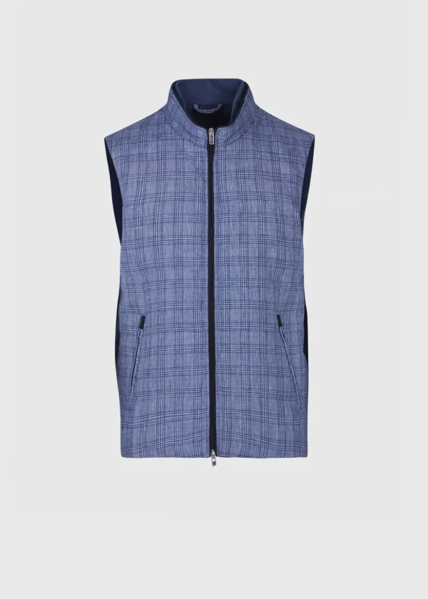 Linen Plaid Vest