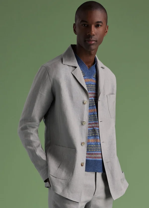 Linen Safari Jacket