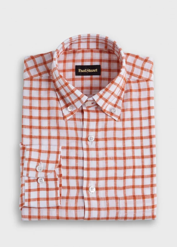 Linen Windowpane Sport Shirt