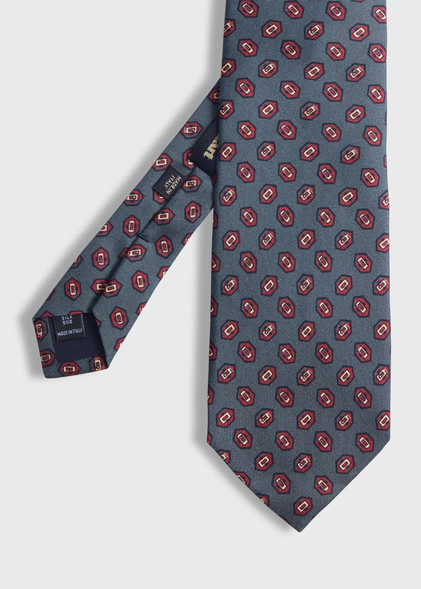 madder_silk_hexagon_print_0.webp Madder Silk Hexagon Print Tie