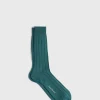 Mercerized Cotton Ribbed Sock