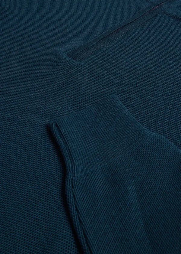 Merino Wool Quarter Zip Pullover