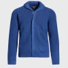 Merino Wool Ribbed Full Zip Cardigan