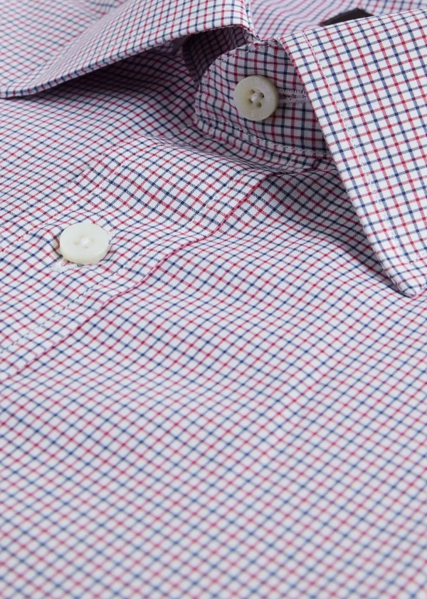 Micro Check Slim Fit Dress Shirt