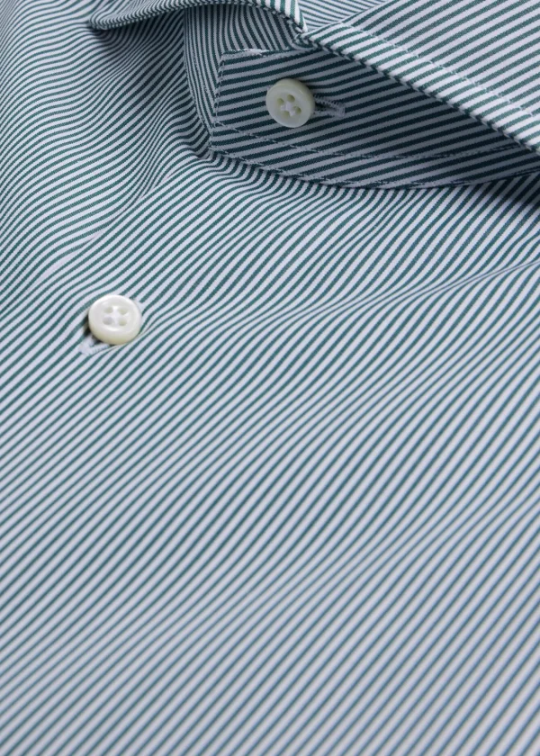 Micro Stripe Cotton Dress Shirt