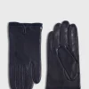 Nappa Leather Glove With Diagonal Stitching