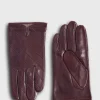 Nappa Leather Glove With Diagonal Stitching