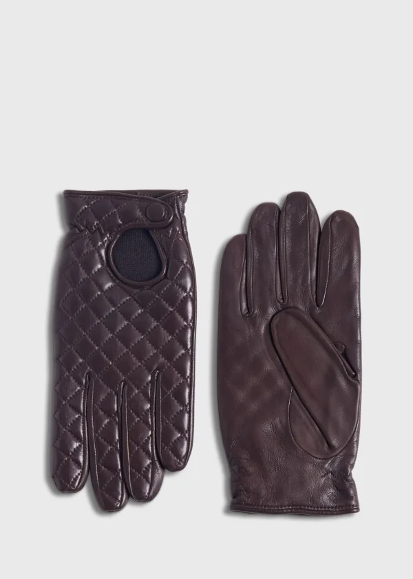 Nappa Leather Quilted Driving Glove