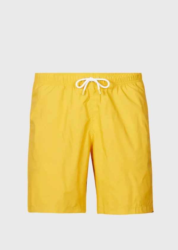 Nylon Solid Color Swim Trunk