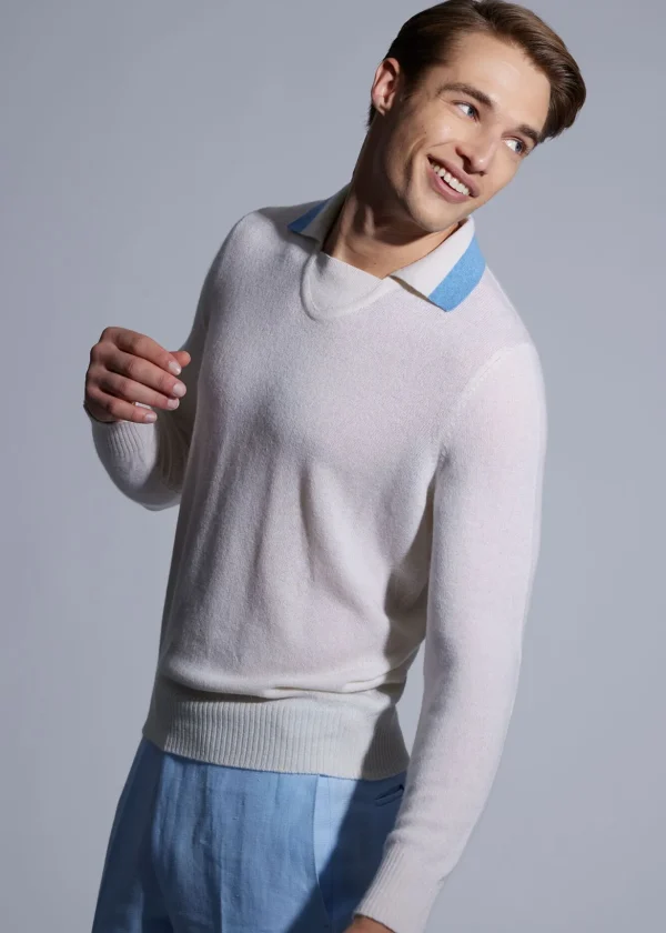 Open Collar Cashmere Sweater
