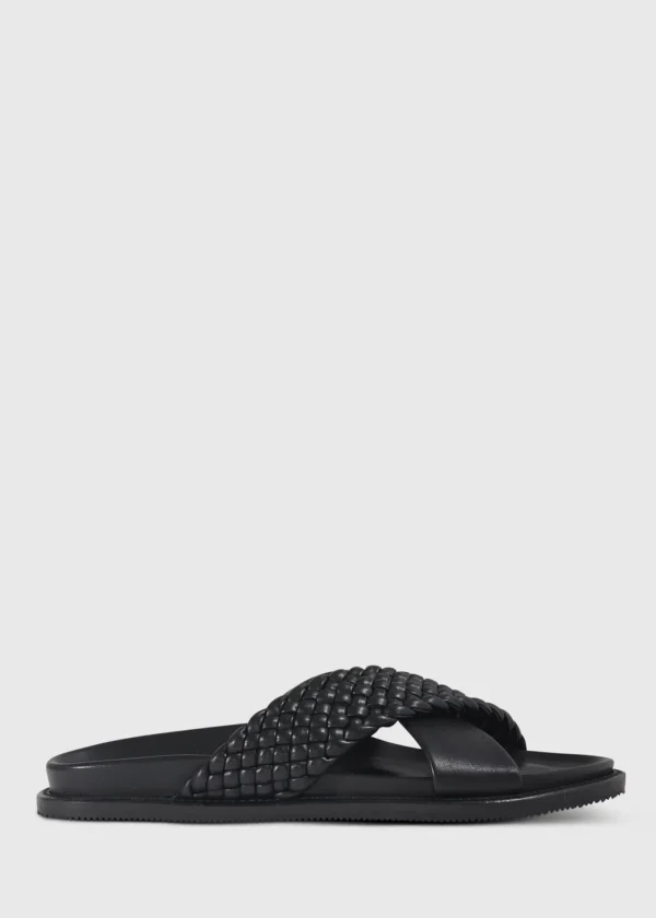 Palau Woven Leather Slide