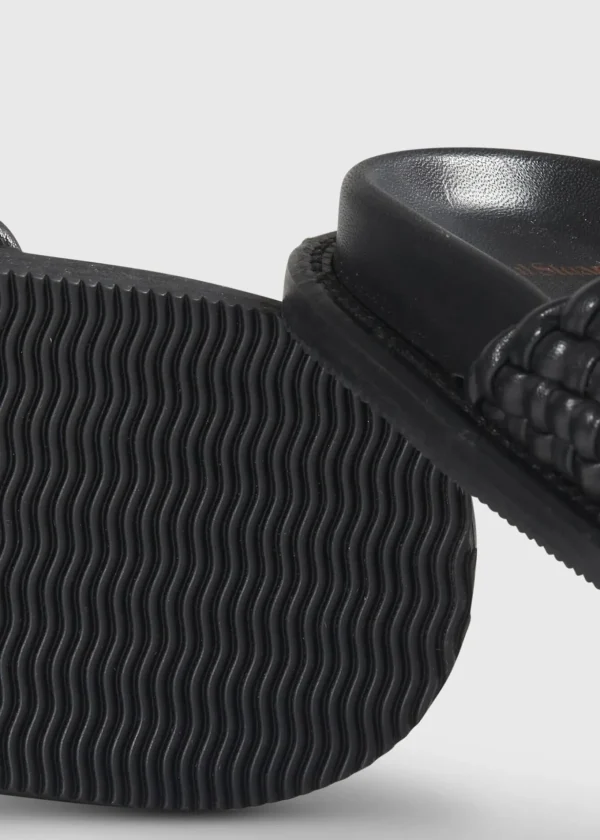 Palau Woven Leather Slide