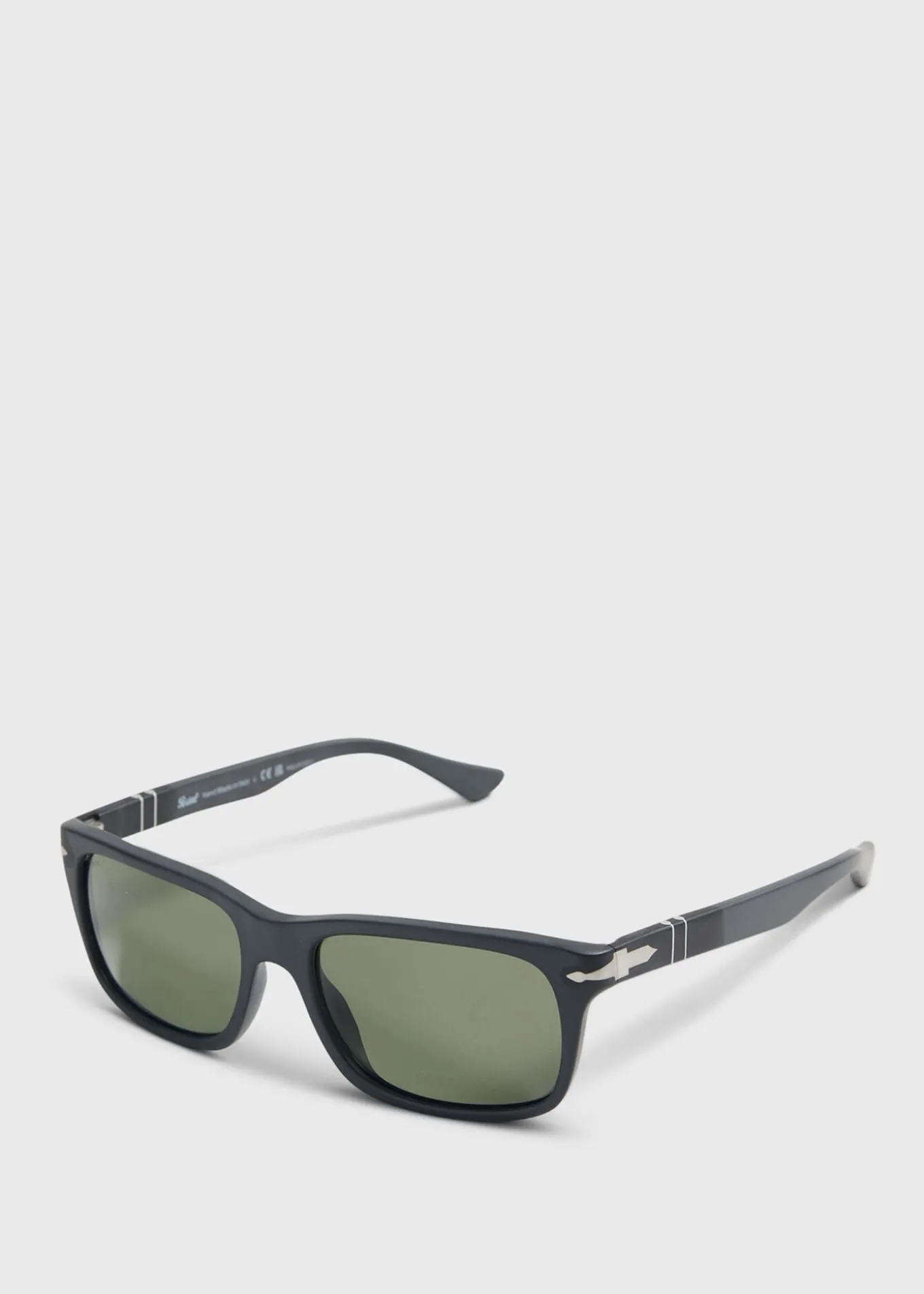 persol_black_sunglasses_w_2.webp Persol® Black Sunglasses With Green Lens