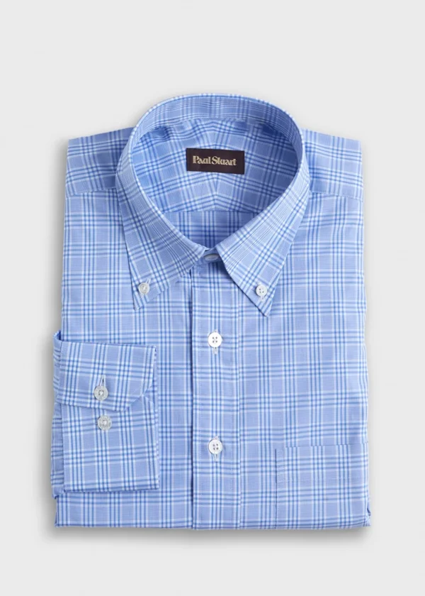Plaid Cotton Dress Shirt