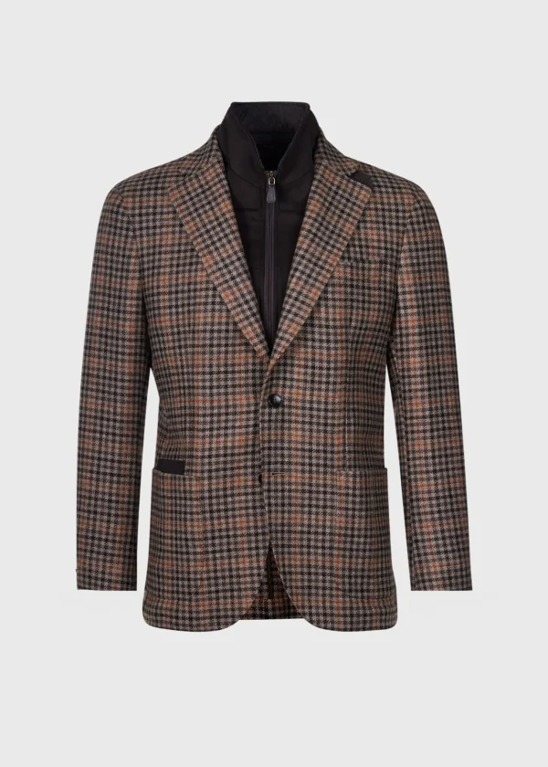 Plaid Jacket WithRemovable Vest