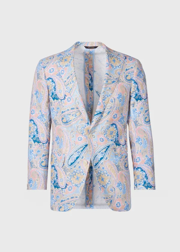 Printed Floral Linen Jacket