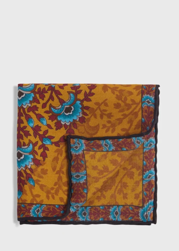 Printed Floral Tree Pocket Square