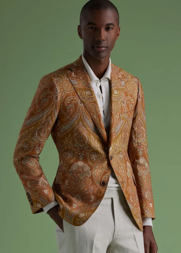 Printed Paisley Linen Jacket