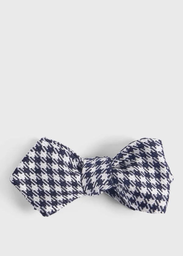 Printed Silk Check Bow Tie