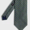 Printed Silk Floral Medallion Tie