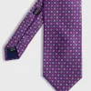 Printed Silk Floral Medallion Tie