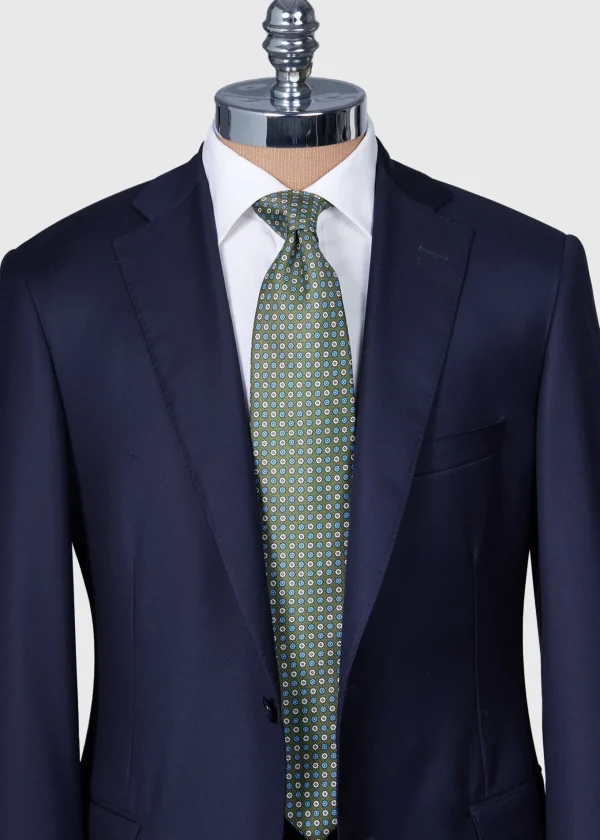 Printed Silk Floral Medallion Tie