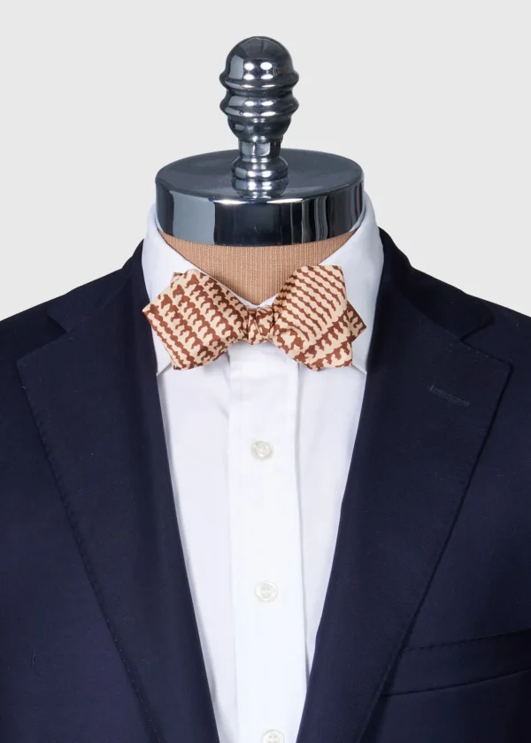 Printed Silk Glen Plaid Bow Tie