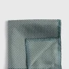 Printed Silk Houndstooth Pocket Square