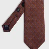 Printed Silk Madder Tossed Pine Tie