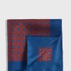 Printed Silk Medallion Pocket Square