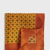Printed Silk Medallion Pocket Square