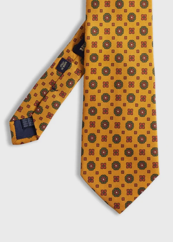 Printed Silk Medallion Tie