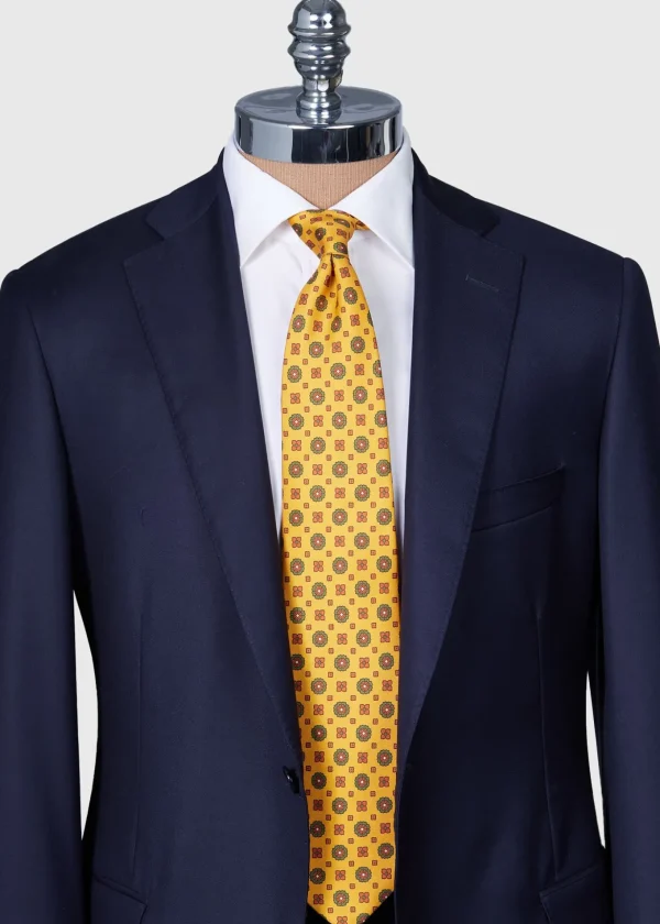 Printed Silk Medallion Tie