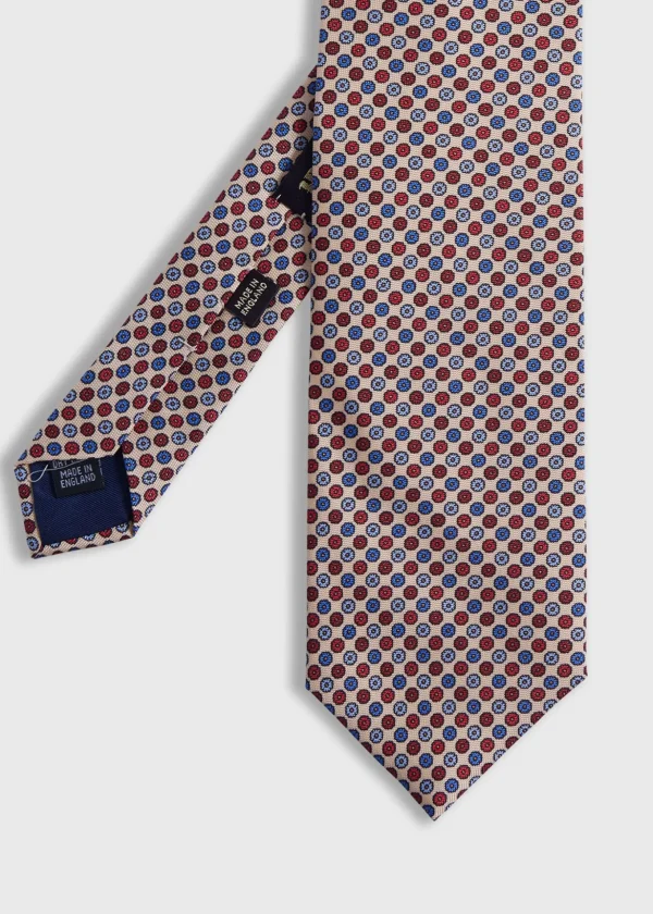 Printed Silk Micro Medallion Tie