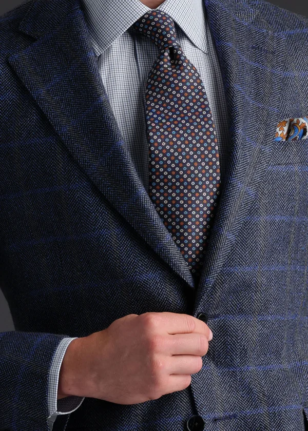 Printed Silk Micro Medallion Tie