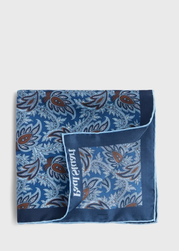 Printed Silk Paisley Pocket Square