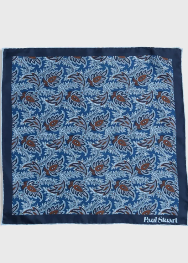 Printed Silk Paisley Pocket Square