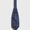 Printed Silk Plaid Ascot
