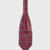 Printed Silk Plaid Ascot