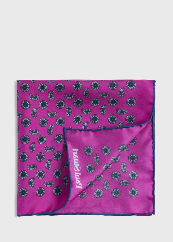 Printed Silk Tossed Medallion Pocket Square