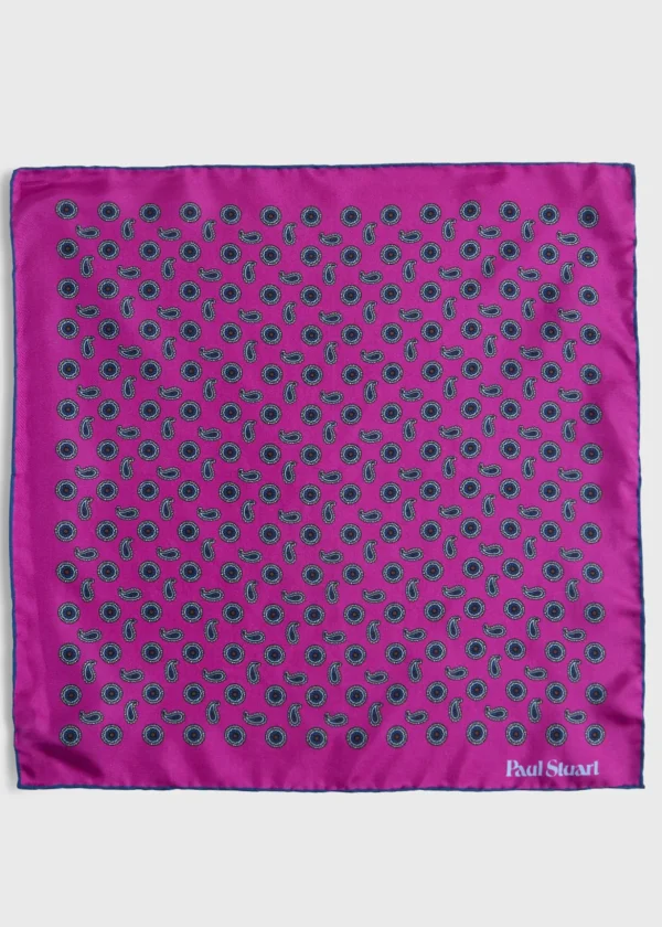 Printed Silk Tossed Medallion Pocket Square