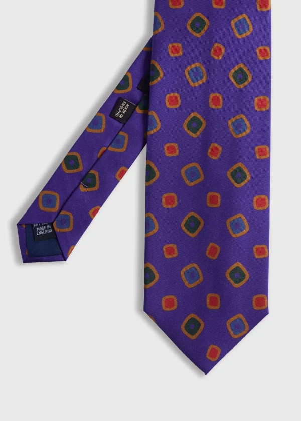 Printed Silk Tossed Square Tie