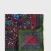 Printed Tree And Deer Pocket Square