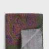 Printed Wool Flannel Paisley Pocket Square