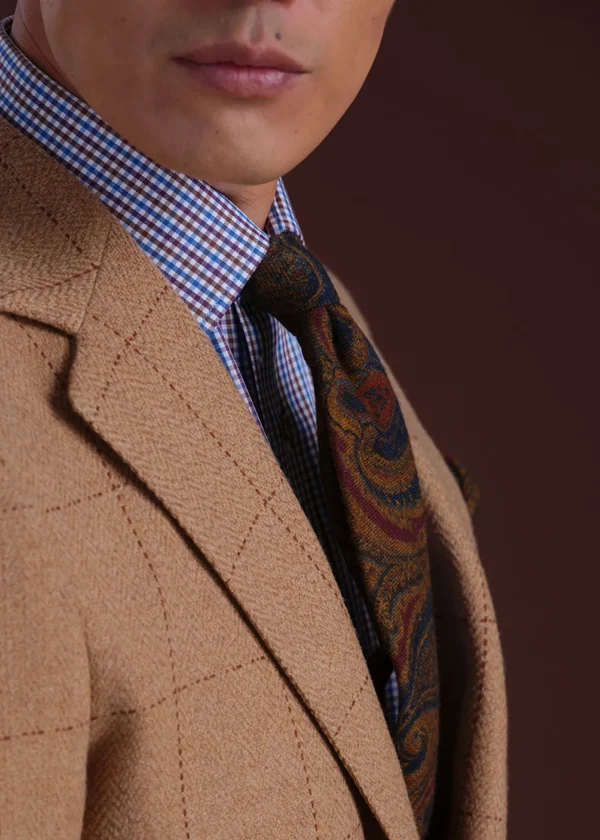 Printed Wool Paisley Tie