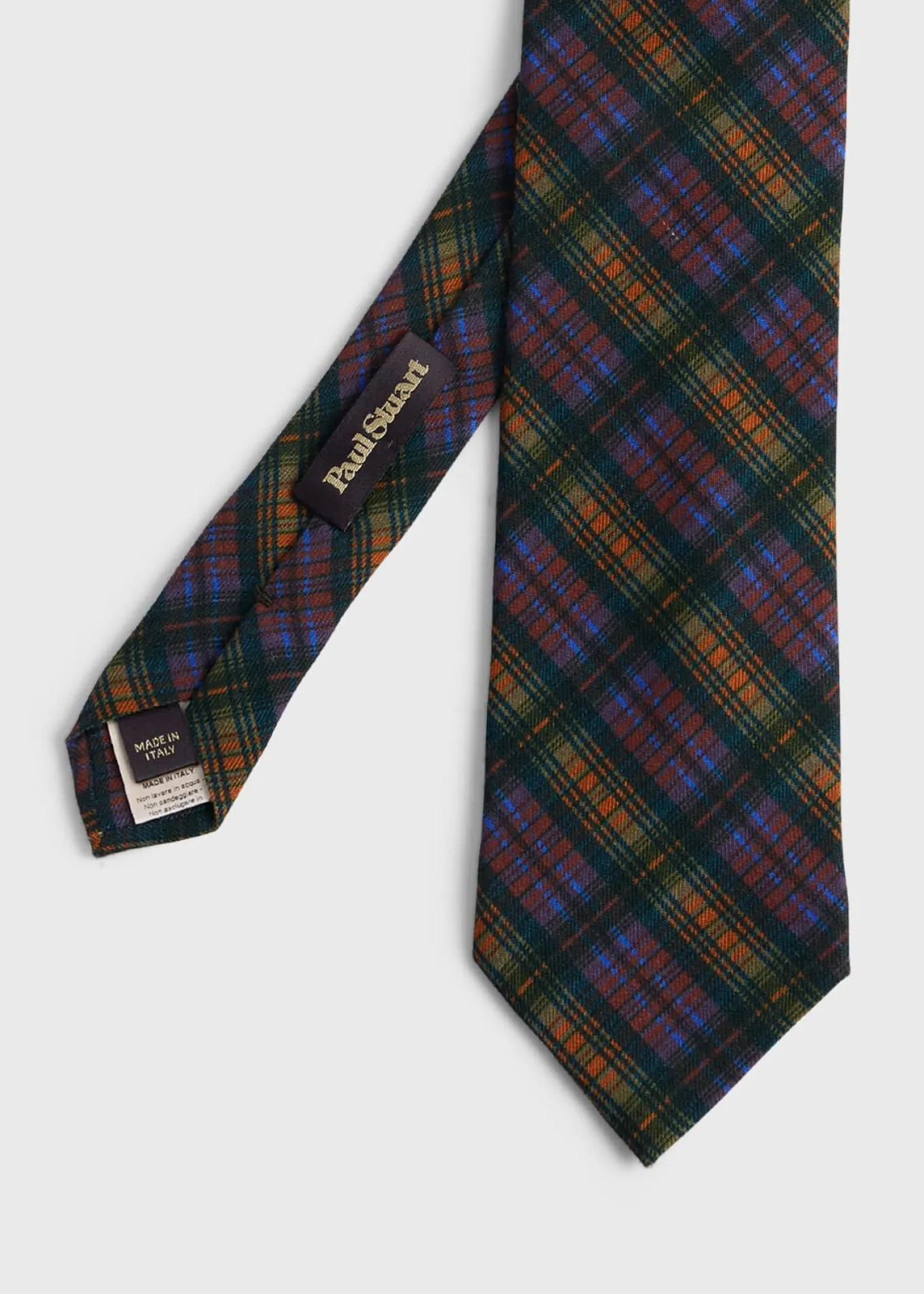 printed_wool_plaid_tie_0.webp Printed Wool Plaid Tie