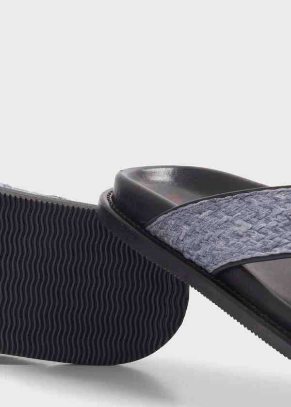 Punta II Raffia Crossover Slide
